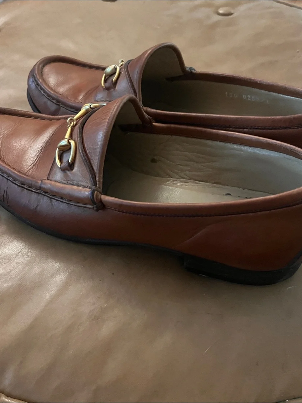 Gucci Men's Brown Leather Horsebit Loafers